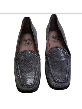 Norma's Sport Gray Leather Loafers Size 6.5 Narrow NWOT